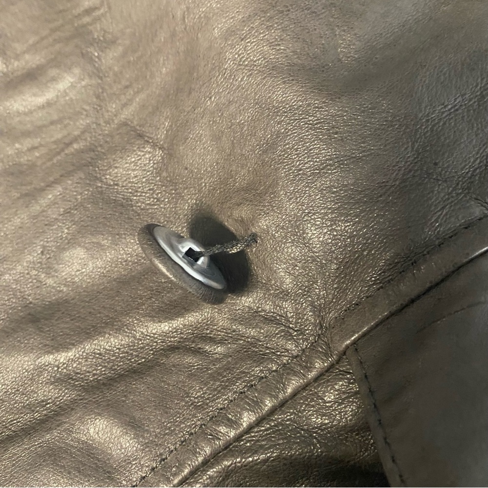 Lane Bryant Genuine Leather Jacket Women's Size 18/20 Brown Button Closure - Picture 15 of 16